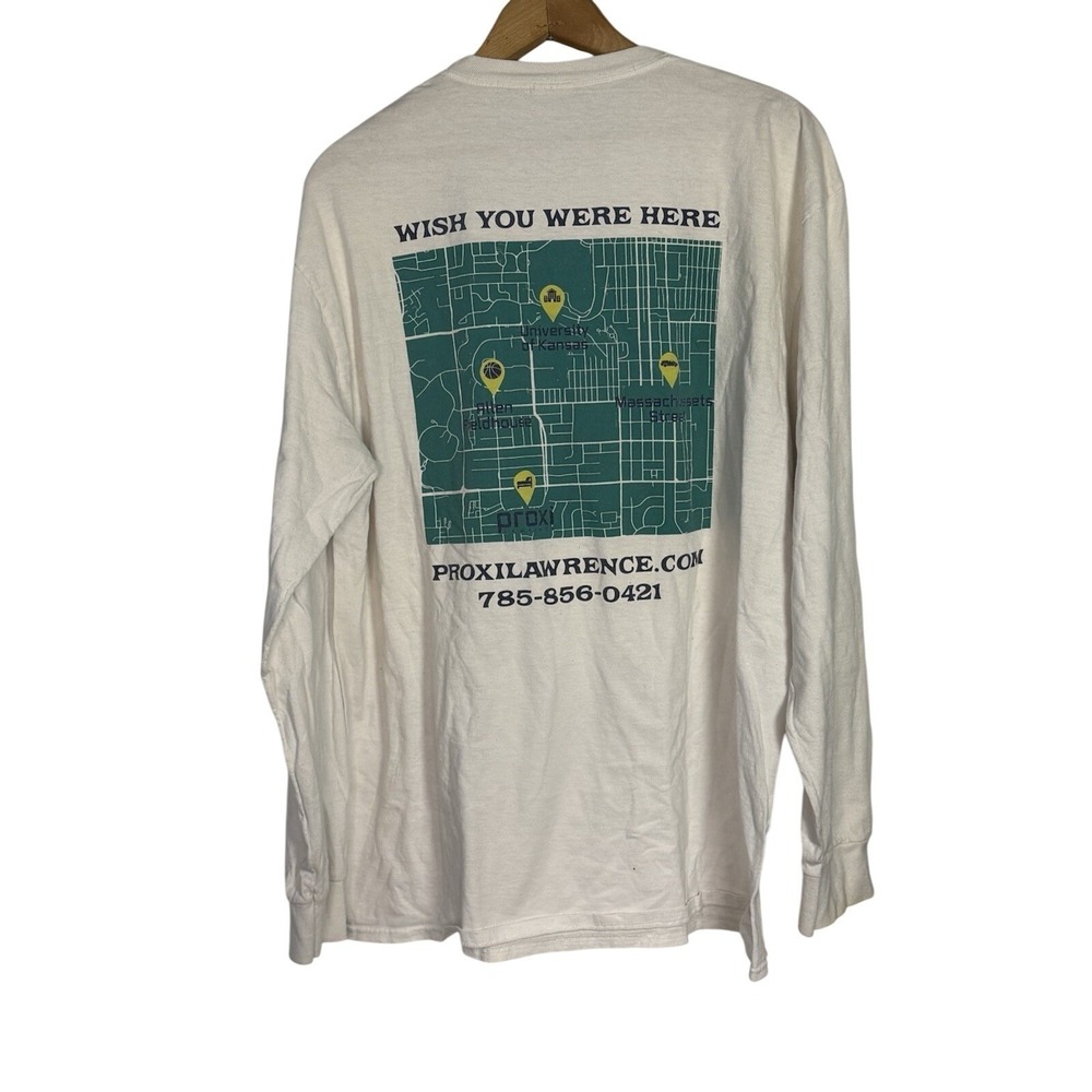 Port & co Kansas Jayhawks proxi long Sleeve T Shirt Mens XL White - Picture 2 of 5